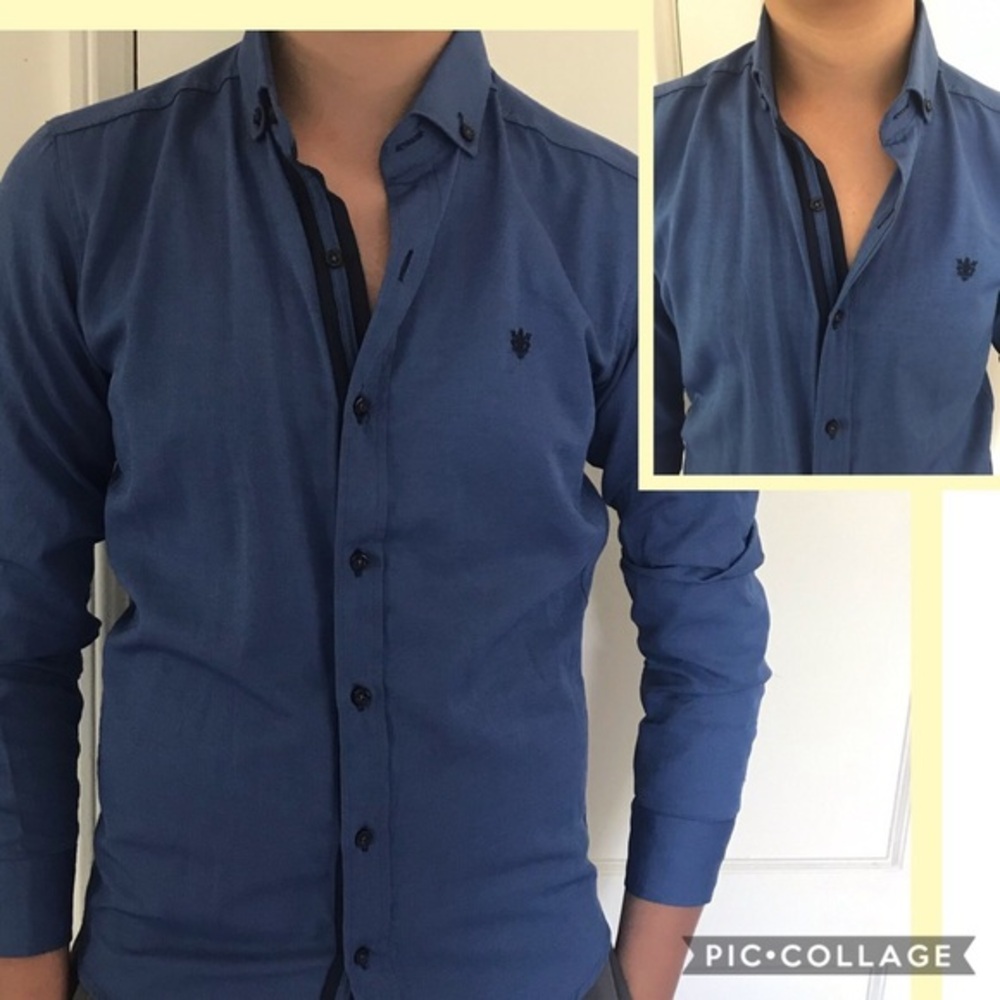 Men's Long Sleeves Casual Slim Fit Dress Shirt